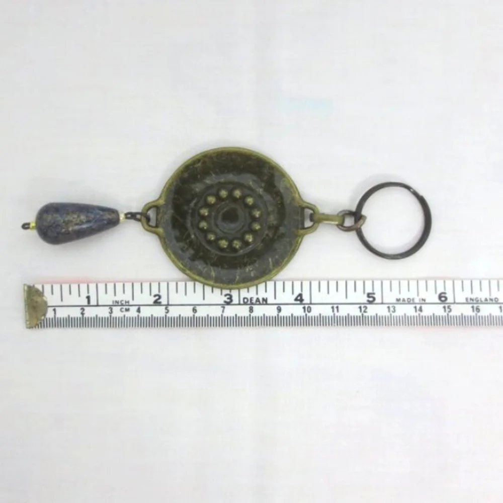 New Handmade Keychain Bag Charm Beaded Boho Antique Brass Rhinestones Faux Gem